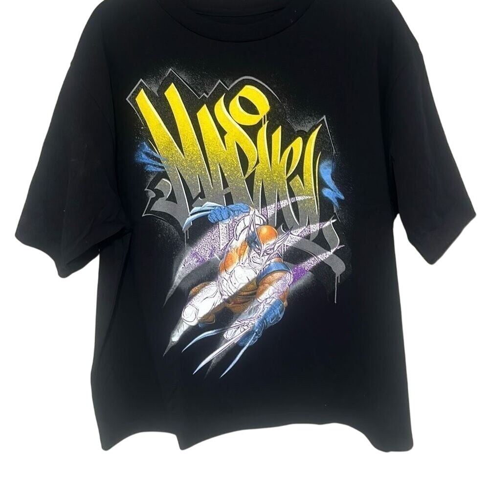 Marvel x‎ Inked by Ganga Mens Black Wolverine Graphic T-Shirt Large